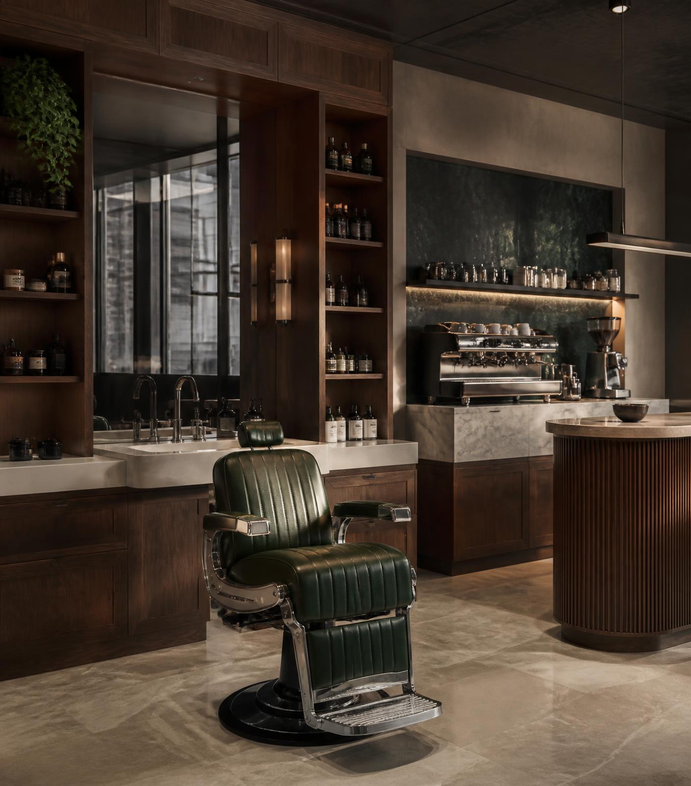 Verdure House barber studio and coffee counter