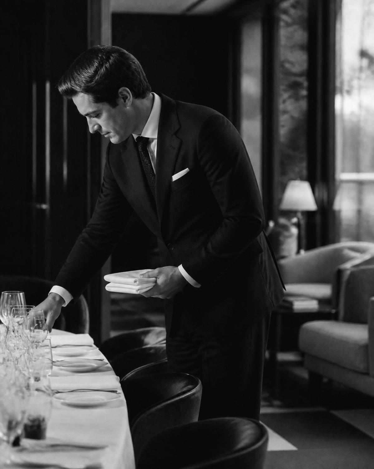 Verdure House host preparing a table